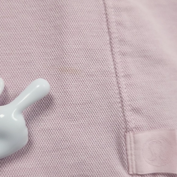 Lululemon Commission Shirt Mens Medium Button Front Pink Long Sleeve Stretch - Picture 7 of 11